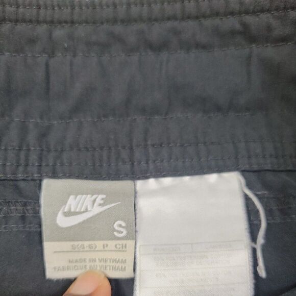 Nike CapriPants Womens Small Black Swoosh Casual Ladies Drawstring FADE - Picture 4 of 8